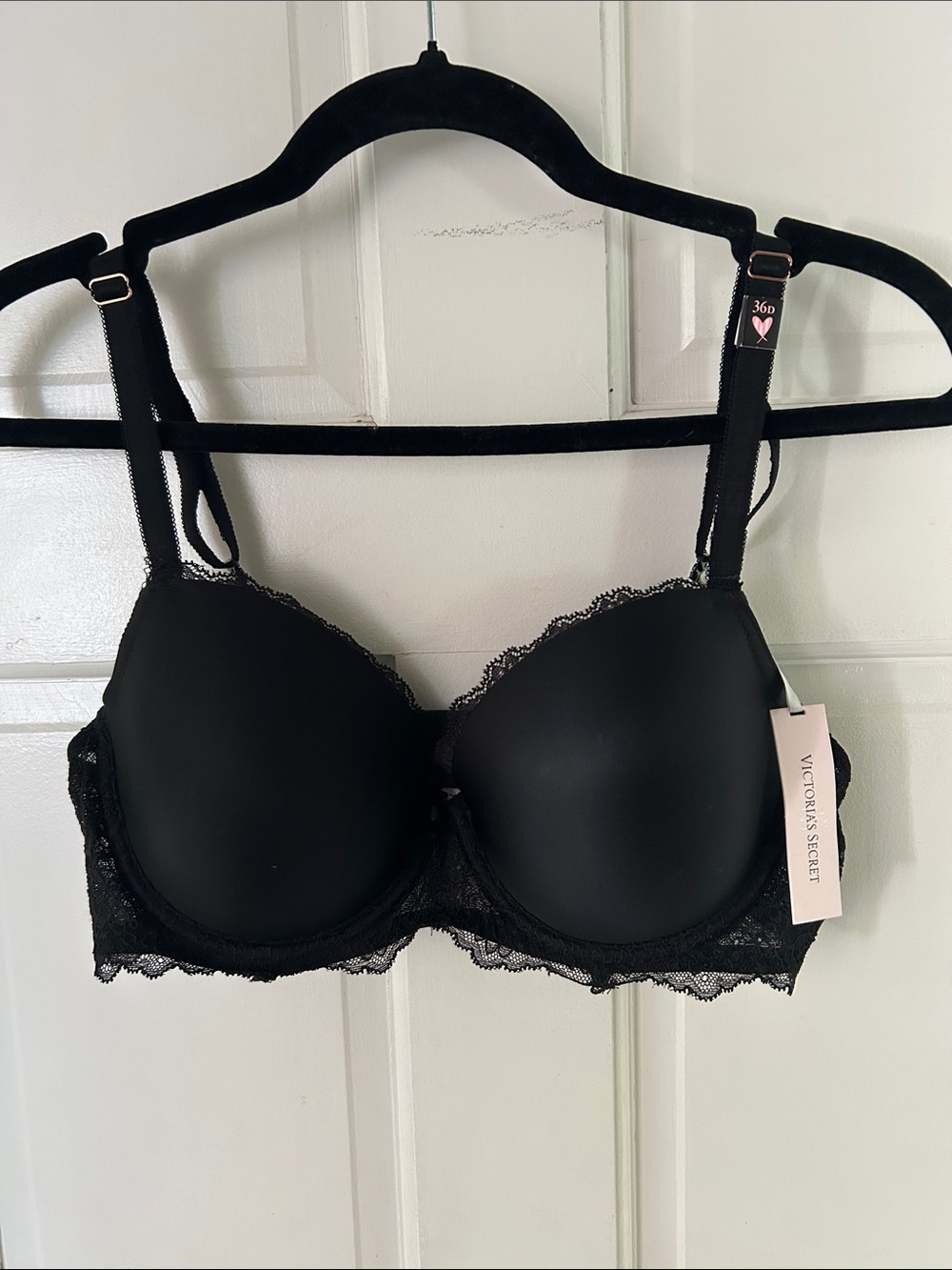 Victoria's Secret Black Lace Push-Up T-Shirt Bra